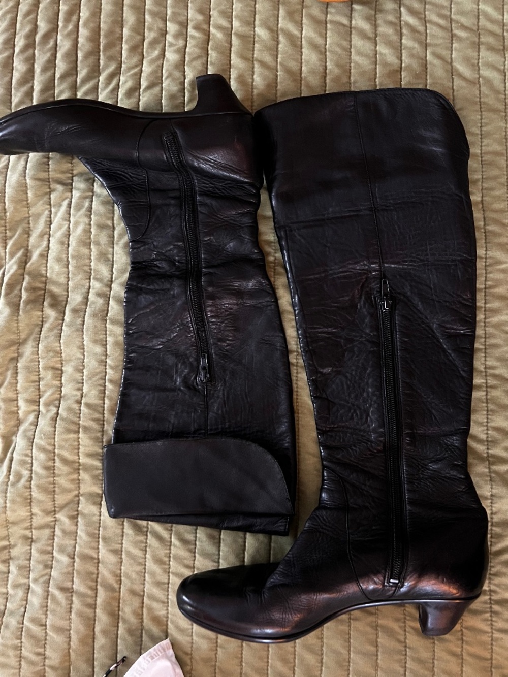 Camper leather heeled boot